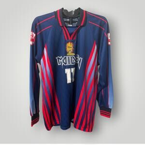 90s Vintage 1998 Iron Maiden Virtual XI Soccer Jersey Shirt 42/44 Fits XL Rare
